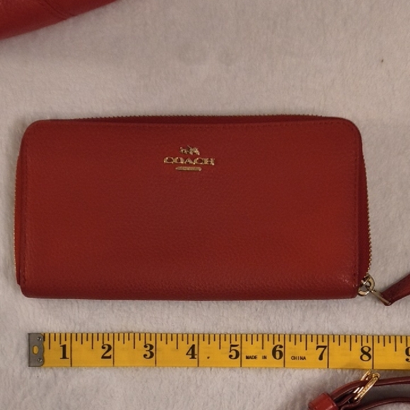 Coach Cherry Red Leather Satchel - Picture 11 of 16